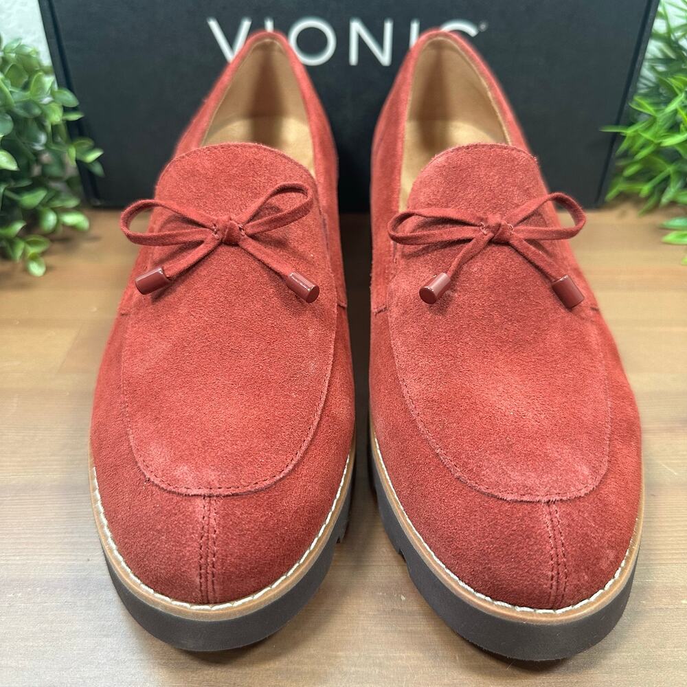 Vionic Women's Finley Wide Suede Bow Loafers Size 8.5W - Picture 4 of 8